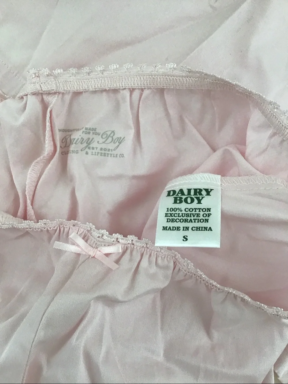 Dairy Boy Sleep Set country club blush – shorts & top szS